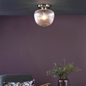 Flush Surface Ceiling Lamp Dar Abrielle Ribbed Glass