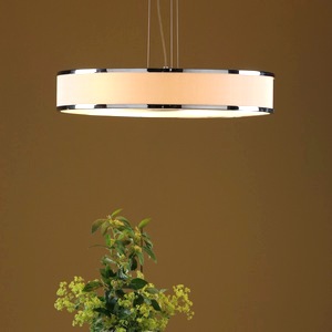 Ceiling Pendant Lamp Dar Alvaro Six Light, Ivory Shade