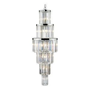 Crystal Chandelier Dar Angel 28 Light Polished Chrome Ang3308