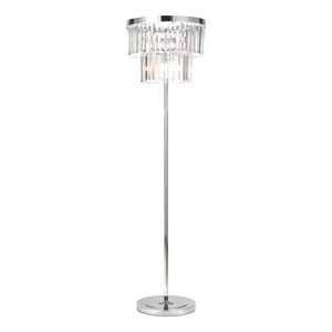 Crystal Floor Lamp Dar Angel Six Light Polished Chrome, Ang4908
