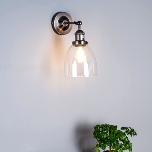 Antique Chrome Dar Arvin Single Wall Light