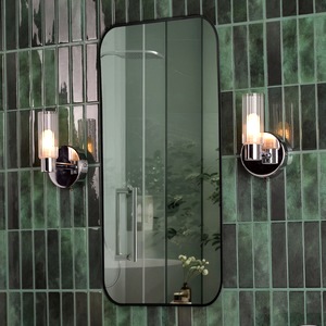 Bathroom Wall Lamp Dar Bolton Ribbed Glass