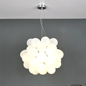 Ceiling Pendant Lamp Dar Bubbles Six Light Frosted Glass Shades