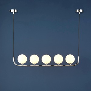 Bar Ceiling Pendant Lamp Dar Cradle Five Light Opal Glass