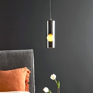 Ceiling-Mounted Pendant Dar Diaz Ceiling Lamp, Smoked Glass