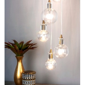 Brass Dar Dita 10 Light Cluster Ceiling Pendant