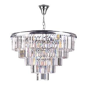 Crystal Chandelier Dar Eulalia 12 Light Chrome Eul1250