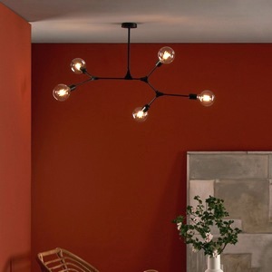 Black Dar EuFive Light Ceiling Pendant