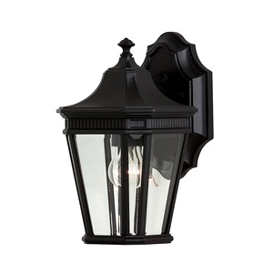 Black Cotswold Lane Single Small Wall Lantern Light