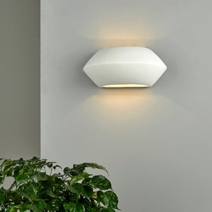 Ambient Wall Lighting Dar Foden Ceramic Washer, White