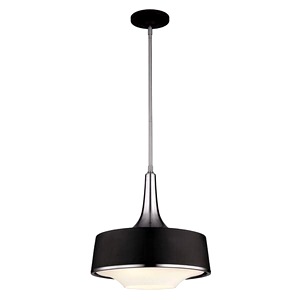 Brushed Steel B Holloway Four Light Black Ceiling Pendant