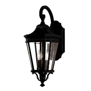 Black Cotswold Lane Two Light Medium Wall Lantern