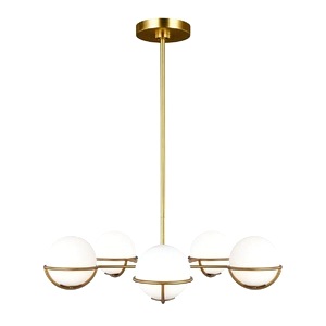Burnished Brass Apollo5-bb Apollo Five Light Chandelier