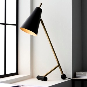 Classic Table Lamp Bold Adjustable Task Matt Antique Brass, Black